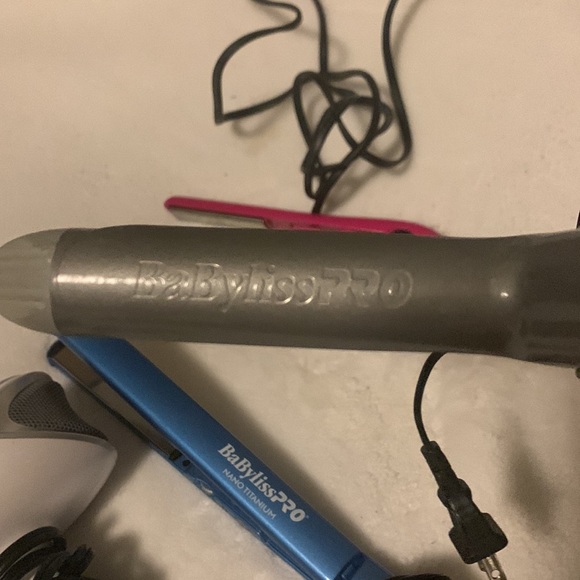 Hair bundle chi small flat iron babliss PRO curl iron same along with revlon h - Picture 4 of 4